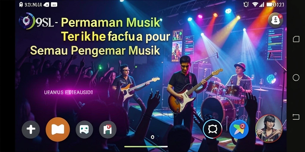 Screenshot gameplay <strong>9SL</strong> menunjukkan tantangan musik yang mengasyikkan.