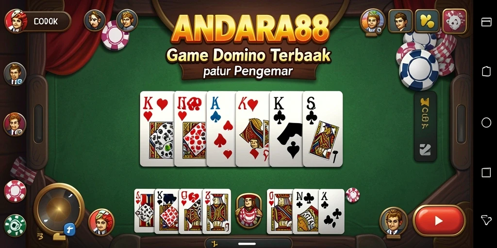 Tampilan gameplay seru dari ANDARA88 yang menampilkan Domino yang menarik.