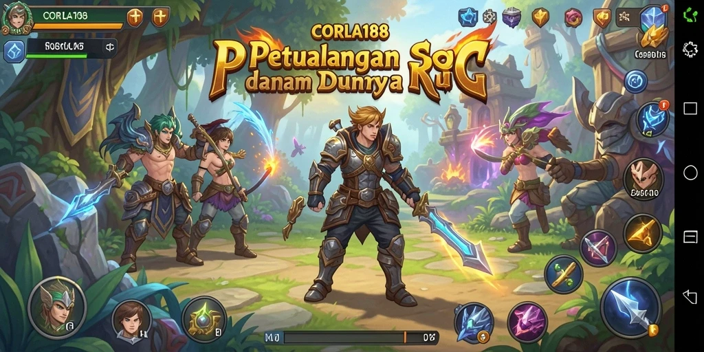 Screenshot CORLA188 menampilkan aksi seru petualangan RPG.