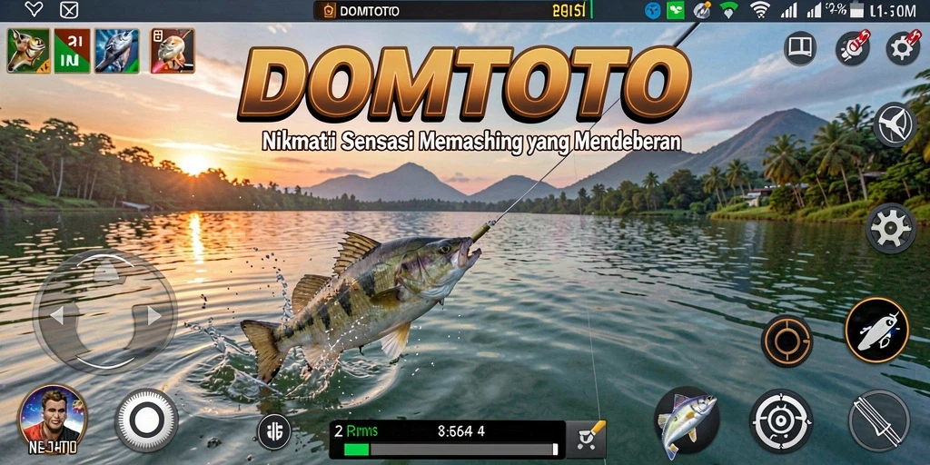 Gameplay menarik dari DOMTOTO yang memperlihatkan pengalaman memancing.