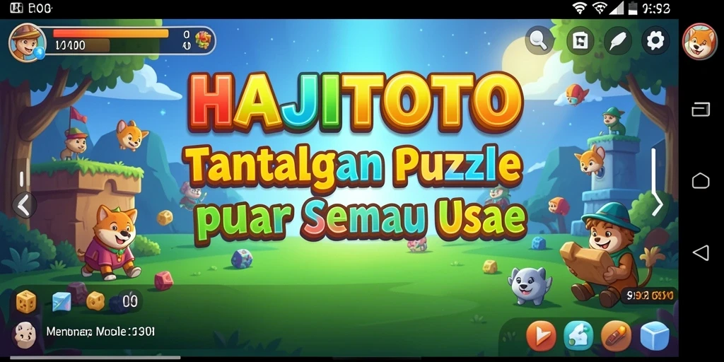 Tampilan gameplay utama HAJITOTO dengan tantangan puzzle yang menarik.