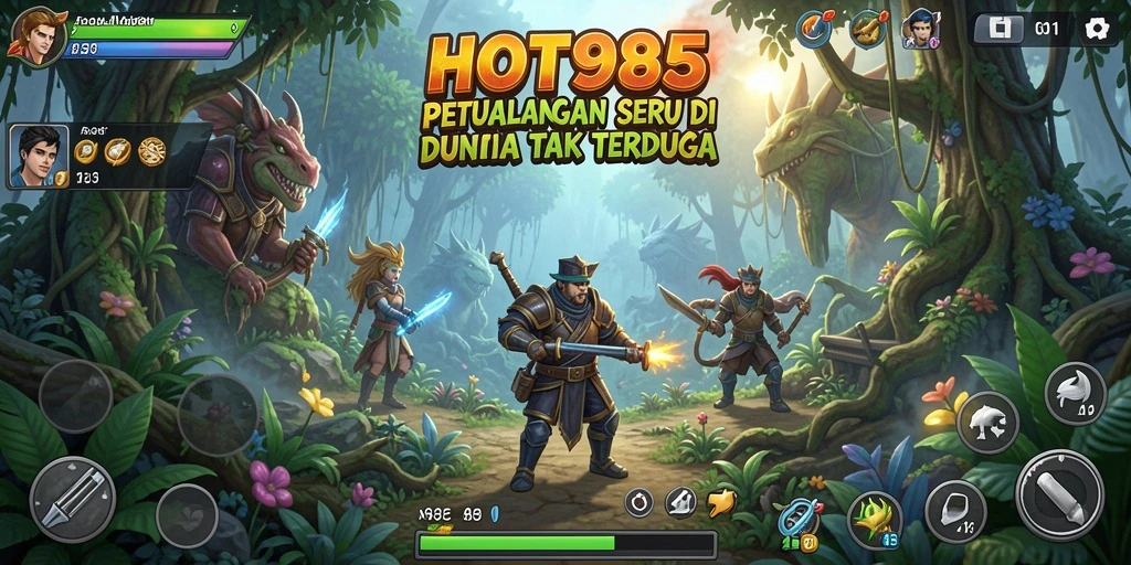 Screenshot gameplay HOT985 menampilkan petualangan penuh aksi dan teka-teki.