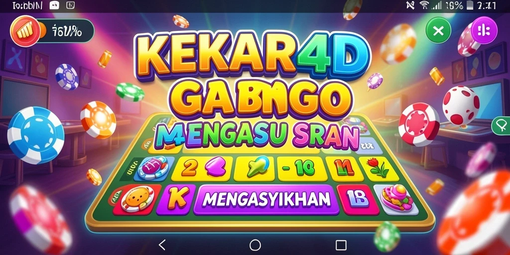 Tampilan gameplay seru di KEKAR4D yang penuh warna.