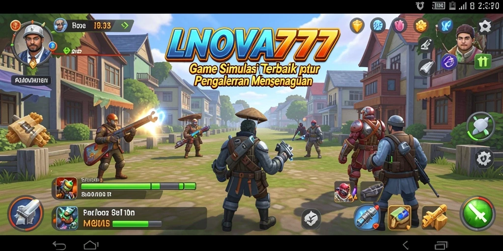 Screenshot LNOVA777 menunjukkan gameplay simulasi yang menarik dan interaktif.