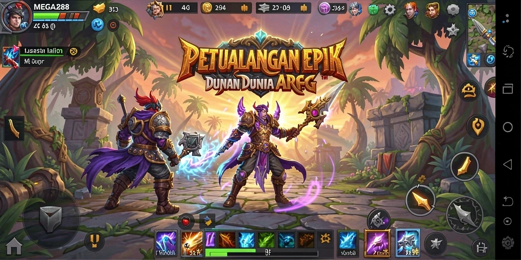 Gameplay seru ARPG di MEGA288 dengan pertarungan dinamis.