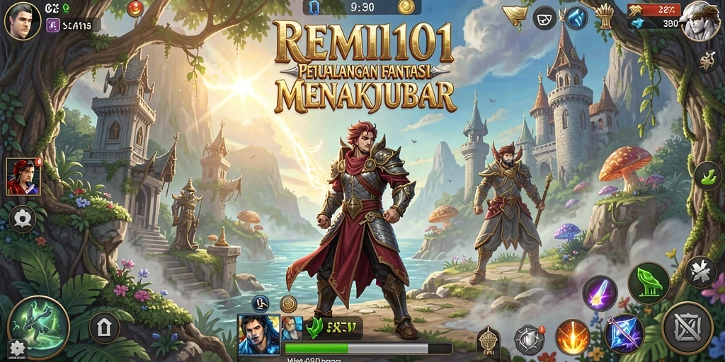 Screenshot menunjukkan gameplay RPG yang seru dan mendalam.