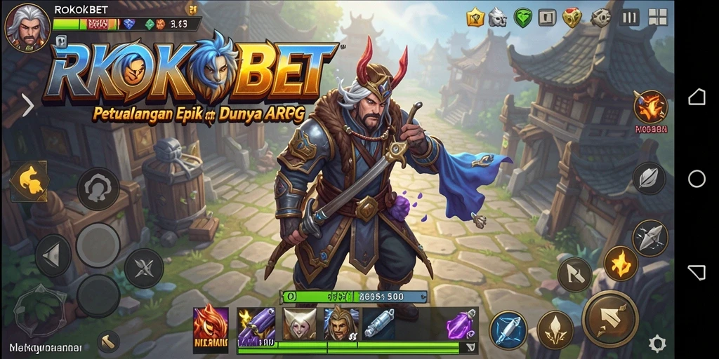 Screenshot menampilkan aksi seru dalam ROKOKBET ARPG.