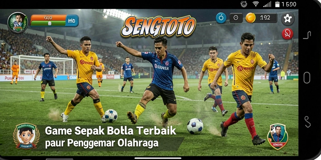 Tampilan aksi gameplay sepak bola di SENGTOTO