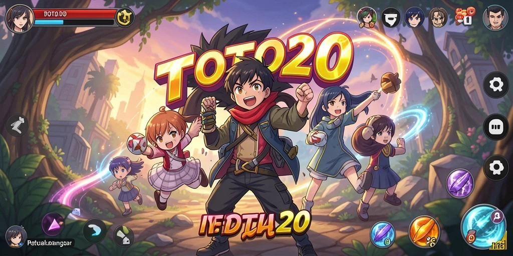 Screenshot utama TOTO20 menampilkan aksi seru dalam gameplay Anime.