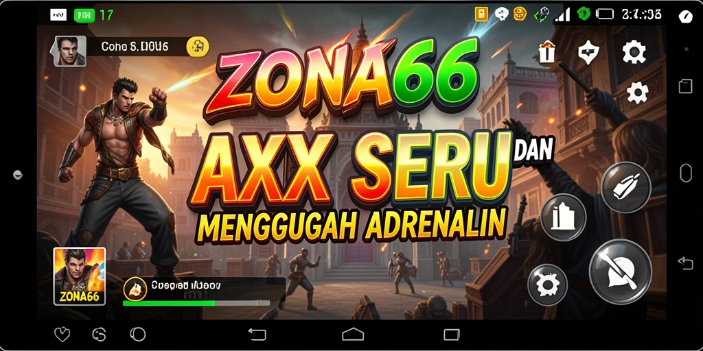 Screenshot gameplay ZONA66 menampilkan pertarungan aksi seru dan intens.